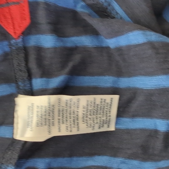 Chaps Blue & Light Blue Striped 3 Buttons On Front Pullover Long Sleeve Size XXL - Picture 5 of 6